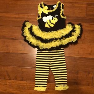 Rare Editions Bumblebee Sleeveless Top with Leggings